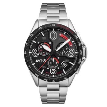 P-51 Mustang Rustfri stål batteridrevet quartz Herre ur fra AVI-8, AV-4077-11